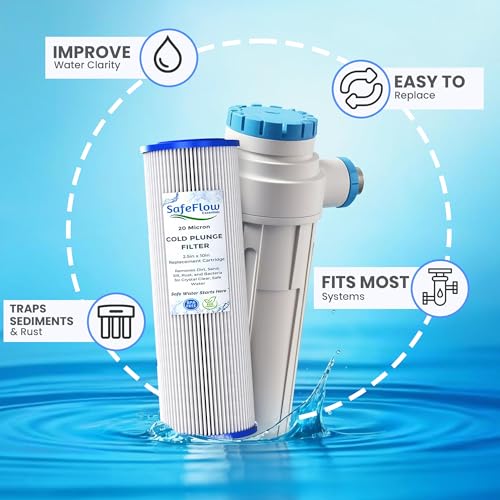 10in Ice Bath Chiller Filters 20 Micron 10" x 2.5" Water Filter Replacement Cartridge (4 Count)