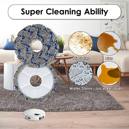 10 Pack) T30S Mop Pads for ECOVACS DEEBOT T30S/ T30S Combo/ T30 Omni/ X5 Pro Omni/ N30 Omni/ T30S AI/ T50 Pro Omni/ T50 Pro Max/ X2 Omni/ X1 PRO Omni/ T10 Omni/ T10 Turbo/Yeedi M12 Pro+ Mop Pad (10 Count)