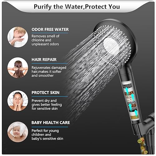 Filtered Shower Head with Handheld
