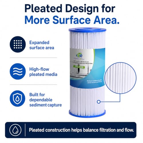 Pleated Sediment Filters for HDX4PF4 (2 Count)