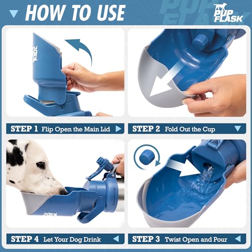 PupFlask Pro Portable Insulated Dog Water Bottle (50 Fl Oz)