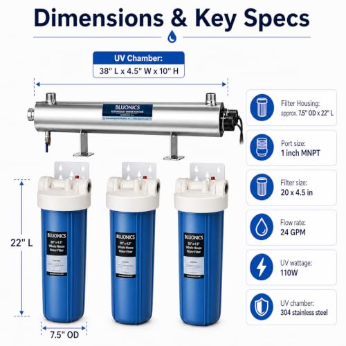 24 gpm Whole House Water Filter System for Well Water