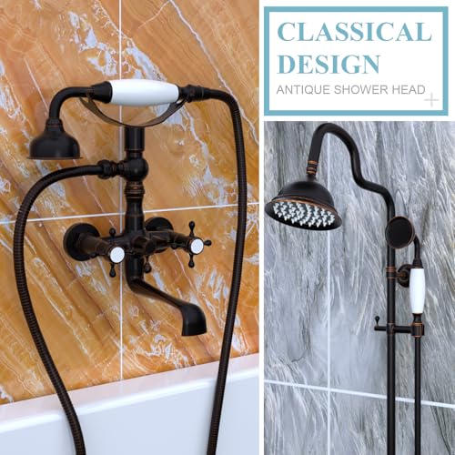Vintage Handheld Shower Head with 59" Flexible Hose