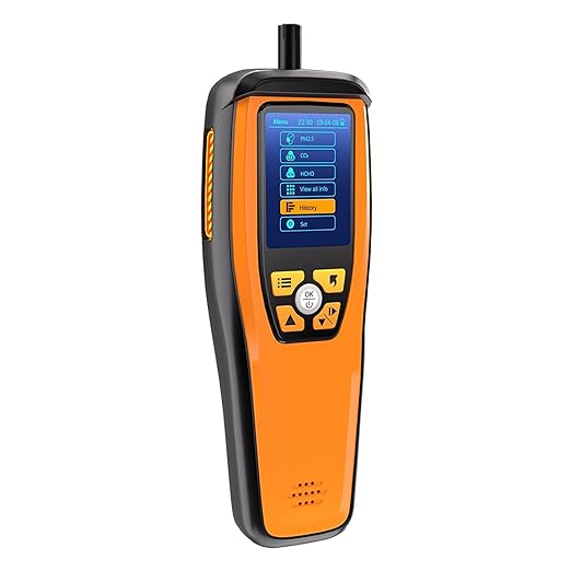 Temtop Air Quality Monitor CO2 Meter Professional CO2 PM2.5 PM10 Formaldehyde Temperature and Humidity Monitor w/Audio Alarm Data Export (M2000 2nd)