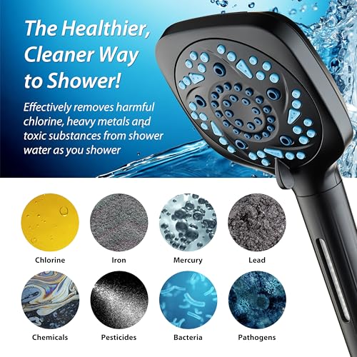 High Pressure 10 Spray Mode Filtered Showerhead