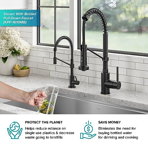 Bolden Single Handle Drinking Water Filter Faucet for Reverse Osmosis or Water Filtration System in Matte Black