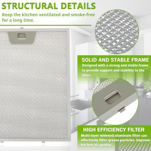 WB02X24871 Range Hood Grease Filter Replacement 5 Layer Aluminum Mesh Hood Grease Filter Fit for GE JVW5361SJSS JVW5361EJ1ES JVW5361EJES