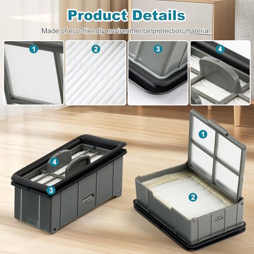 3930F 3882 HEPA Filter Replacement Compatible with Bissell CrossWave OmniForce Edge Cordless Multi (4 Count)