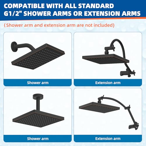 cUPC Certified Thick Metal 8'' Rain Shower Head
