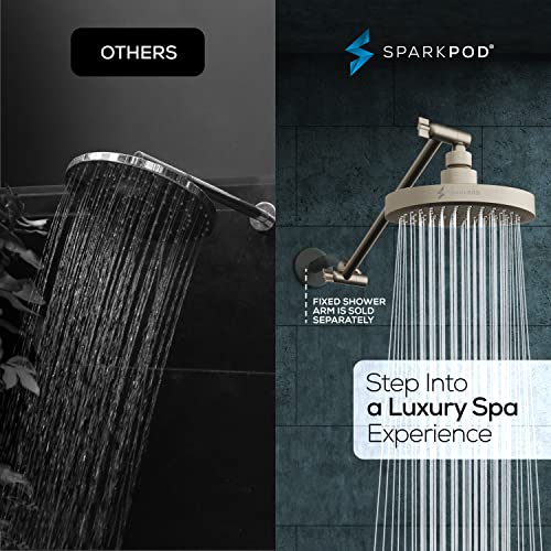 6" Round Rain Shower Head with 11" Shower Arm