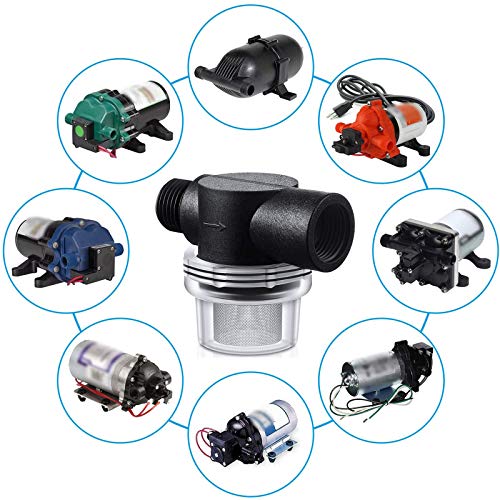 2 Pcs Water Pump Strainer Filter Set Include Twist on Pipe Filter and Extra 50 Mesh Stainless Steel Screen (2 Count)