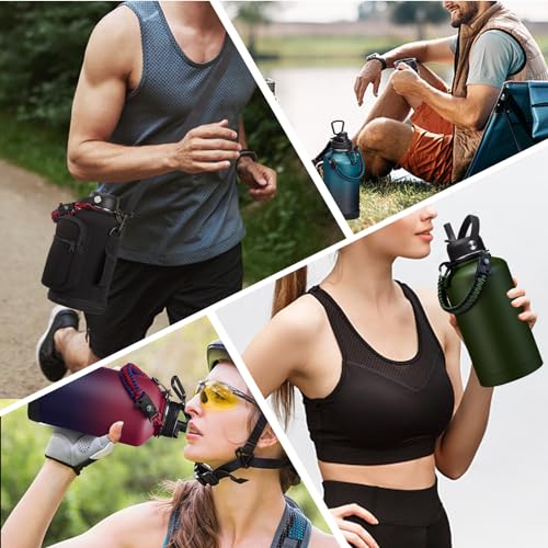 64oz Insulated Water Bottle with Straw & Auto Spout Lid (9 Count)