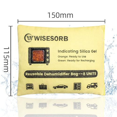 240g×2 Packs Rechargeable Silica Gel Desiccant Packs with Clean Window (2 Count)