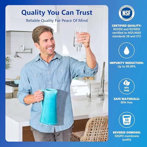 ROALK5D, 10-Stage Under Sink RO System, Alkaline, 50 GPD
