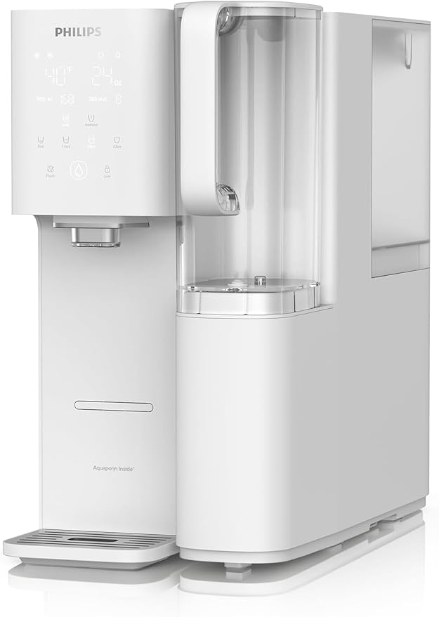PHILIPS Reverse Osmosis Water Filter Countertop ADD6926WH/37(Ambient), 6-Stage Mineralization Filtration System with Aquaporin Tech, Large Capacity for Family, 6L Tank &1.8L Jug