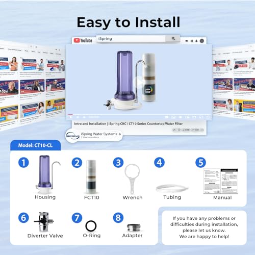 CT10-CL 7-Stage Countertop Drinking Water Filter System,pH-Balanced