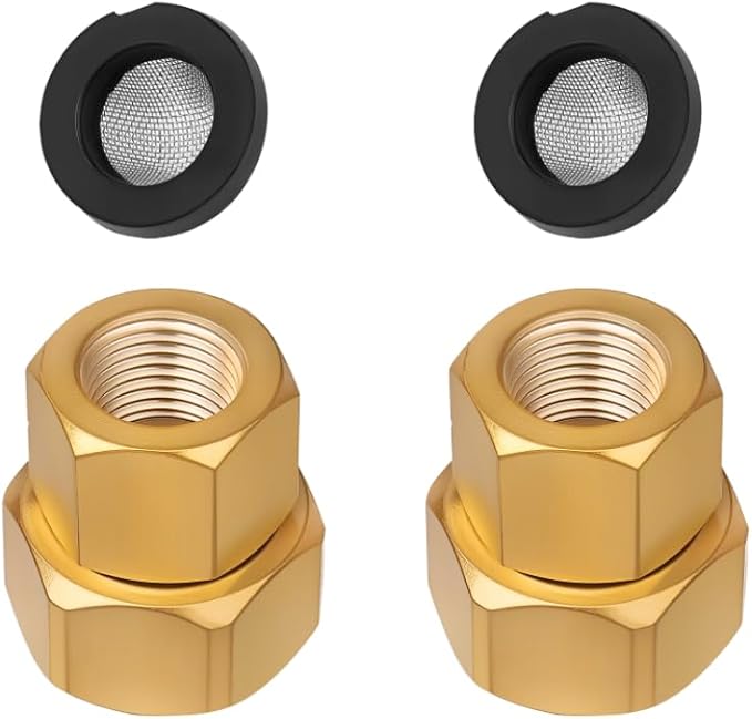 7100495 Washer Pumps Inlet Filter, for Simpson Pressure Water Pumps, Replacement 1/2 NPTF X 3/4 GHT Garden Hose Adapter - 2PK - AquaVibe