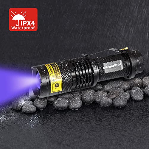 UV 395nm Flashlight Blacklight Woods lamp Black Light Mini (2 Count)
