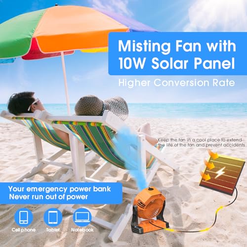 10W Solar Fan with Mister