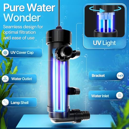 9W UV Pond Light Clarifier for Outdoor Koi Ponds