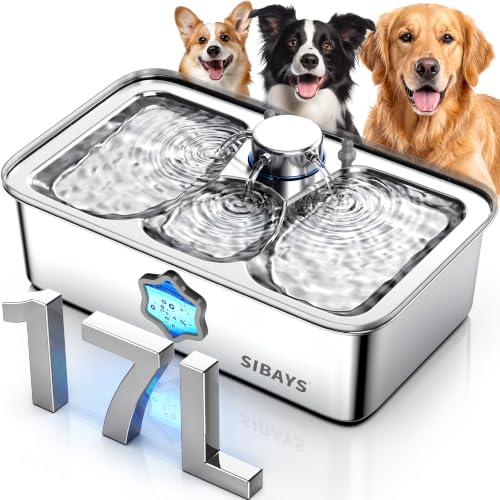 4.5Gal 17L Dog Water Fountain for Large Dogs