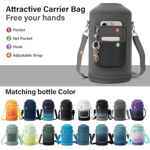 Gallon Insulated Water Bottle with Portable Carrier Bag for Outdoor