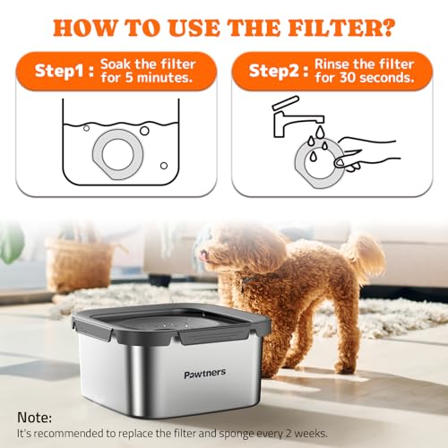 6 Packs Replacement Filters for Pawtners 4.5L No (6 Count)