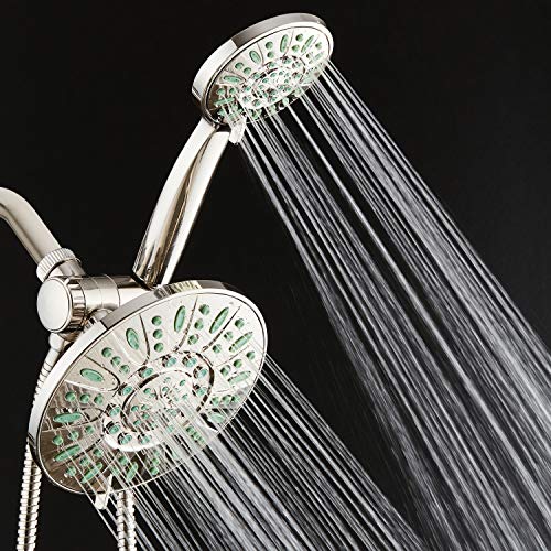 Antimicrobial High Pressure 7" Rain & Handheld Shower Head Combo