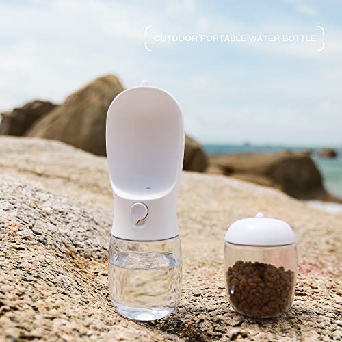 Dog Water Bottle with Food Container
