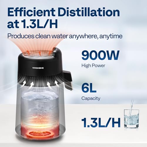 1.6 Gallon 6L 900W Water Distiller Countertop