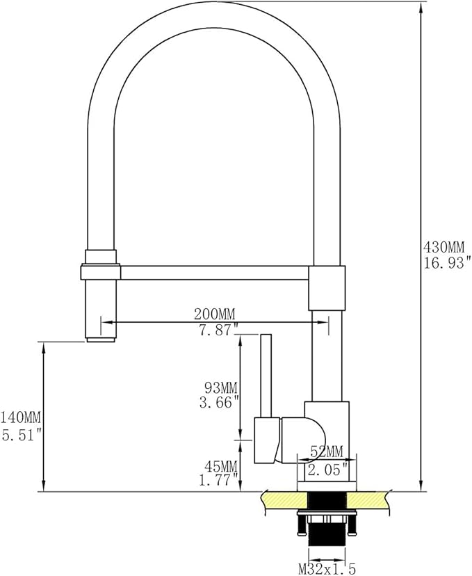 Copper Kitchen Faucet, Kitchen Sink Faucet with Pull Down Spray, Solid Brass Kitchen Faucet Red Copper and Black