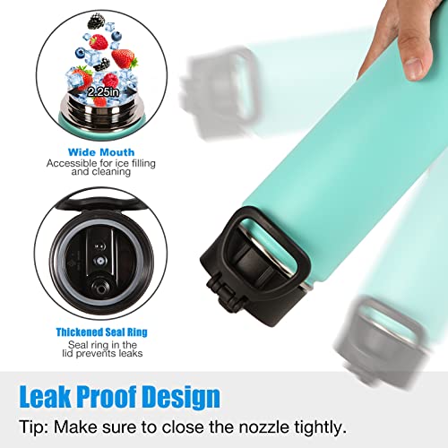 Insulated Water Bottles with Straw Bulk 8 Pack (8 Count)