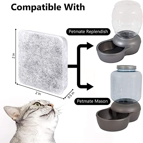Dog Water Filter Replacement Compatible with Petmate Mason Pet (16 Count)