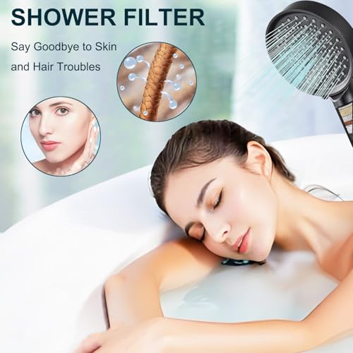 4 PACK Replacement Shower Head Filter Cartridge Compatible with Cobbe Handheld Showerhead