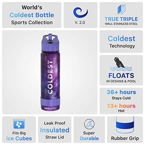 Coldest Insulated Water Bottle with Straw Lid