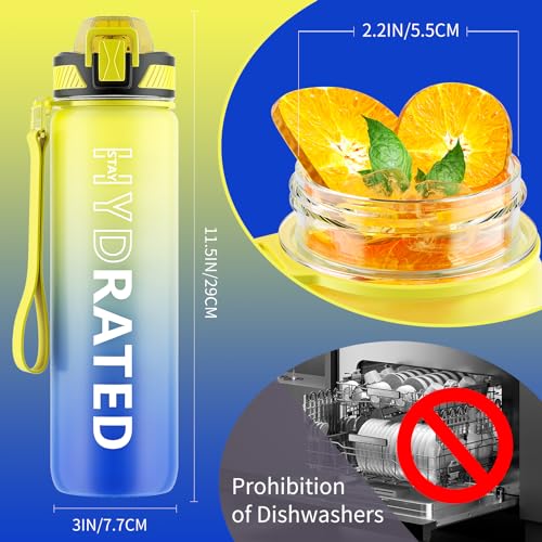 Water Bottle with Straw
