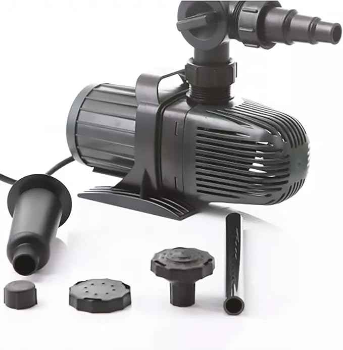 Fish Mate 2300 Submersible Pond Pump with Fountain Kit – Energy Efficient Water Pump for Ponds, Waterfalls & Water Features, Anti Clog Design for Filtration Systems