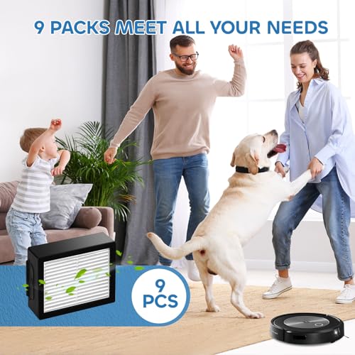 9 Pack Filter Replacements Compatible With i Robot Roomba E I & J Series