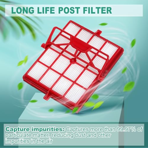 Vacuum Bag and Filter Bundle Compatible with Aerus Lux Guardian Platinum Canister Vacuum Cleaner Carbon Pre and 1 Long Life After Filter with Handle (8 Count)