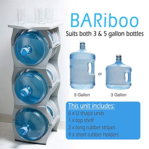 Stackable Water Bottle Storage Rack Best Water Jugs 5 Gallon Organizer. Jug Holder for Kitchen