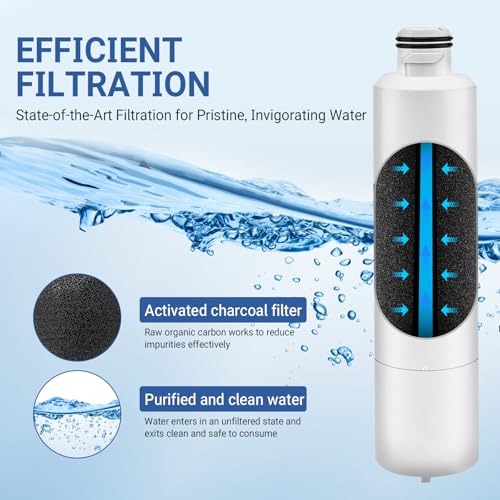 Water Filter for Samsung Refrigerator RF263BEAESG