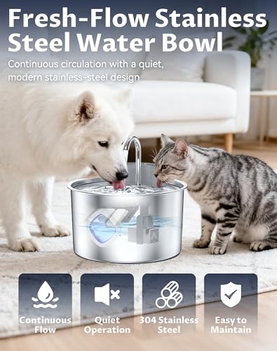 Water Bowl Cordless Dog Water Fountain with Faucet