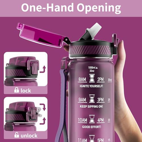 Water Bottle with Straw