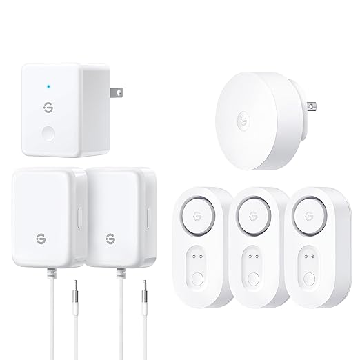 GoveeLife Upgraded Smart Water Leak Detector 1s with 1804ft Ultra-Long Range Bundle with GoveeLife WiFi Refrigerator Thermometer with Alarm