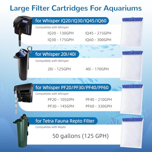 Aquarium Filter Cartridge for Whisper Bio Bag Power Filters (9 Count)