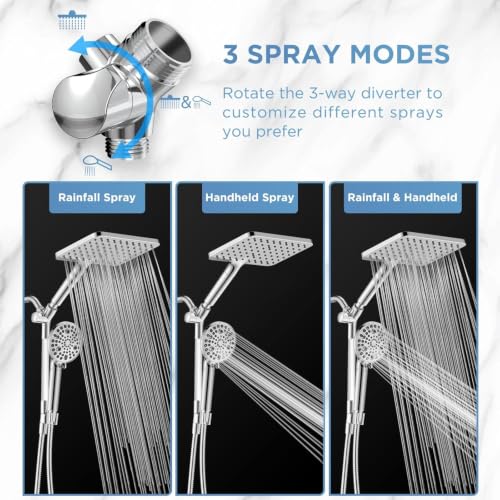 Dual Filtered Rain Shower Head Combo