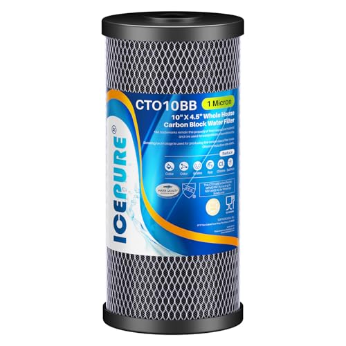 10" x 4.5" Whole House Sediment Activated Carbon Water Filter 1Pack