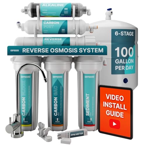 6 Stage Alkaline Under Sink Reverse Osmosis Water Filter System RO