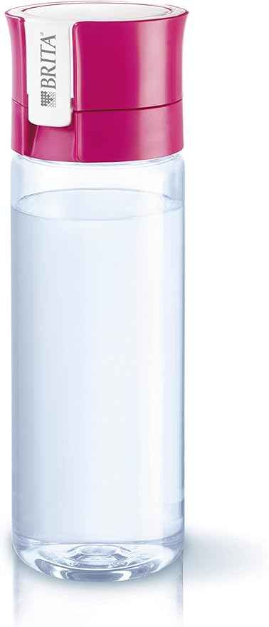 BRITA Fill and Go Vital Water Filter Bottle, Pink, Pack of 1