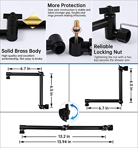 All Metal 10 Inches Rainfall Shower Head with Handheld Combo